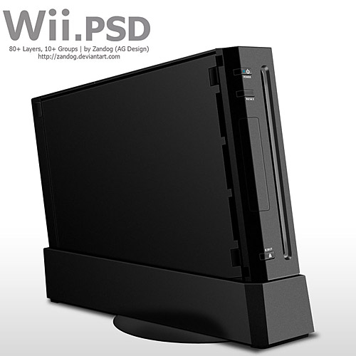 ニンテンドー Wii ブラックの PSD ファイル