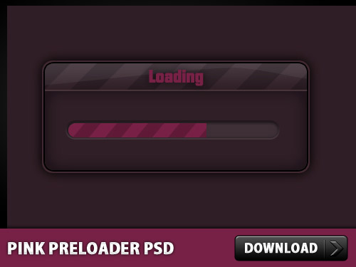 ピンクのウェブサイト プリローダー無料 psd ファイル