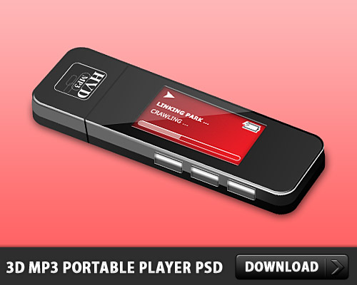 3次元 MP3 ポータブル プレーヤー無料 psd ファイル