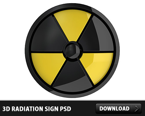 3次元放射線記号アイコン PSD