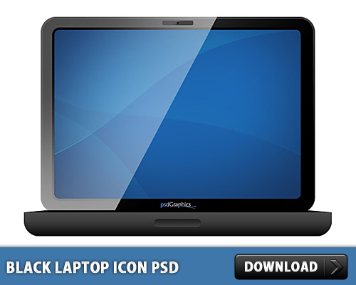 黒のノート パソコンのアイコン無料 Psd ファイル 無料素材のフリーpsd