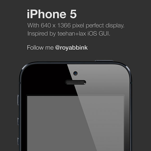 別の iPhone 5 PSD モックアップ
