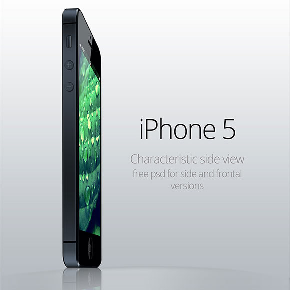 iPhone 5 サイドビュー PSD