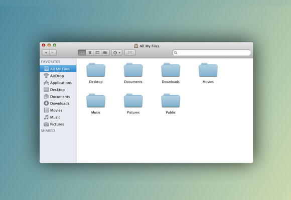 CSS3 を使って Mac OS X 10.8 ファインダー