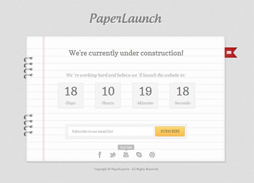 PaperLaunch 建設テンプレート psd ファイルで無料
