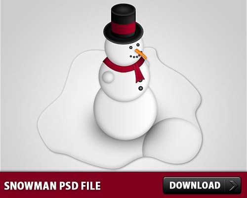 雪だるま無料の PSD ファイル