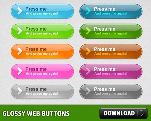 光沢のあるウェブのボタン Psd 無料素材のフリーpsd