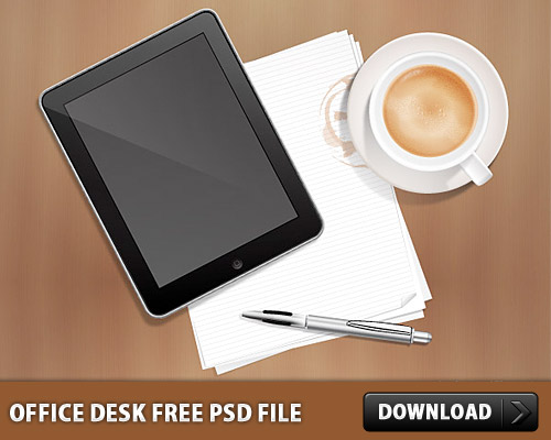 オフィス デスク無料の PSD ファイル