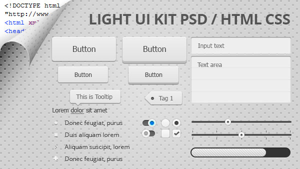 ライト UI キットの CSS ＆ HTML