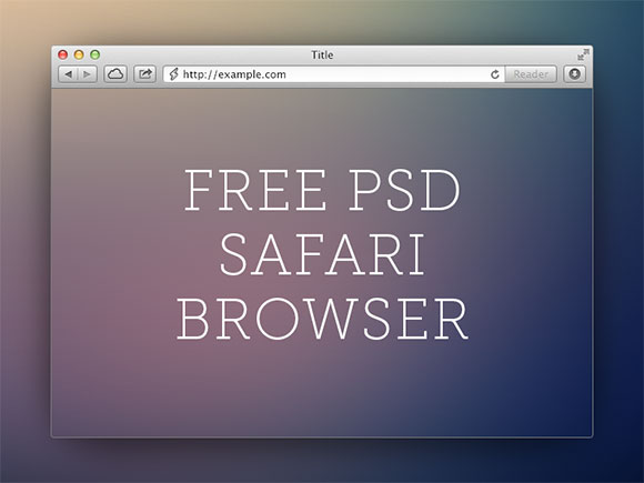 無料 PSD Safari ブラウザー