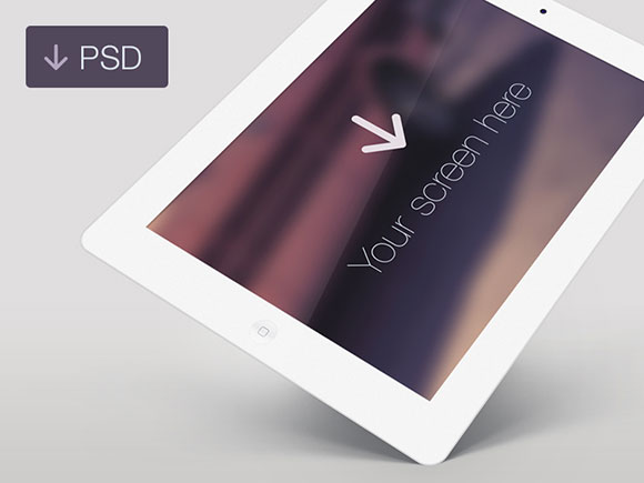 無料 iPad 白角 PSD