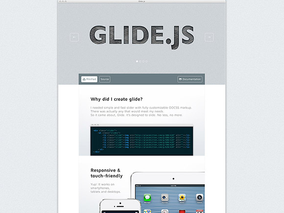 Glide.js-光応答 ＆ jQuery スライダー